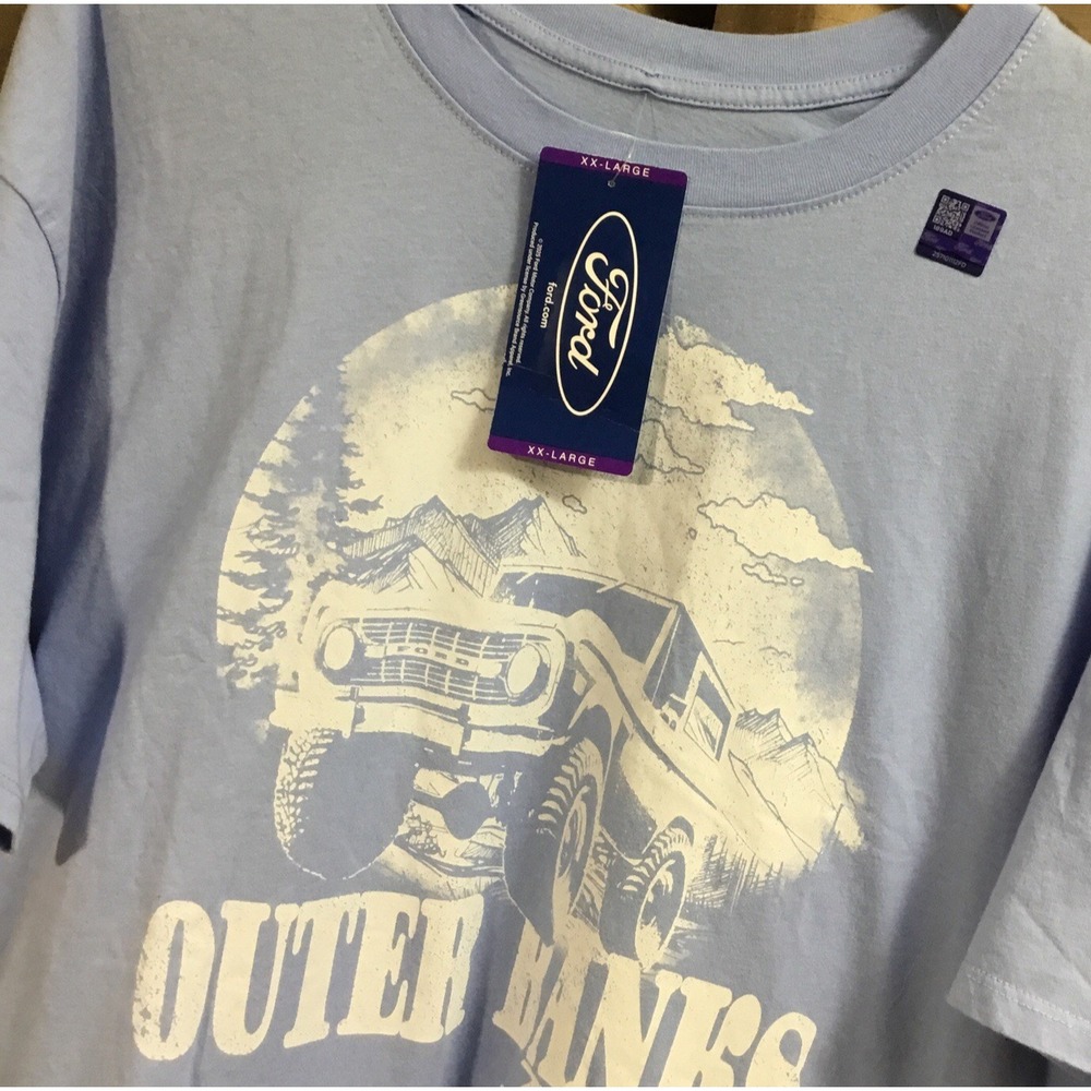 Ford Bronco Women's Outer Banks T-Shirt XXL‎ Light Blue New